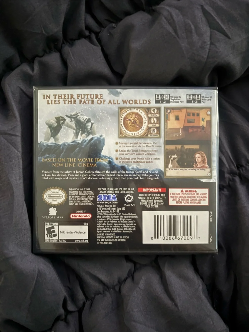 Nintendo DS The Golden Compass Game - Blue & Gold Cover